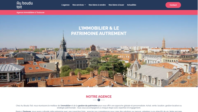 Refonte du site internet d'Au Boudu Toit à Toulouse