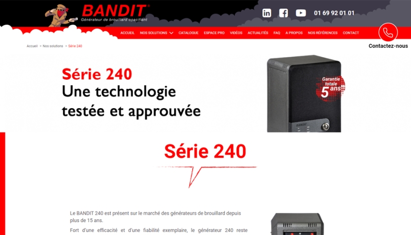 Refonte du site internet de la société BANDIT FRANCE