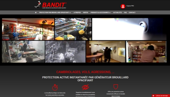 Refonte du site BANDIT FRANCE - Protection par brouillard opacifiant