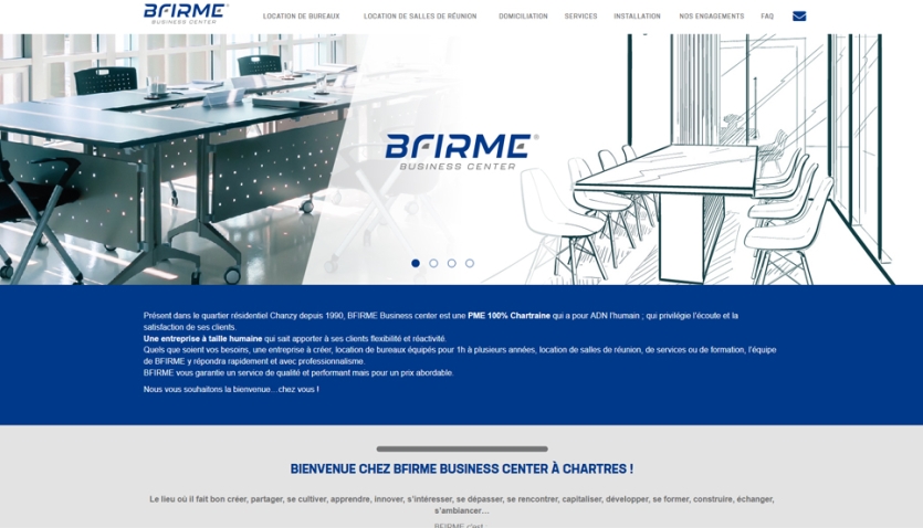 Refonte du site internet de la société BFirme Business Center - Chartres
