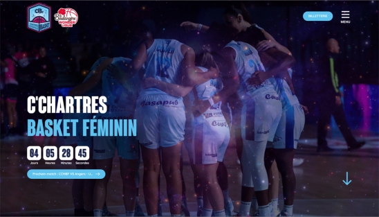 Création du nouveau site internet du C'Chartres Basket Féminin