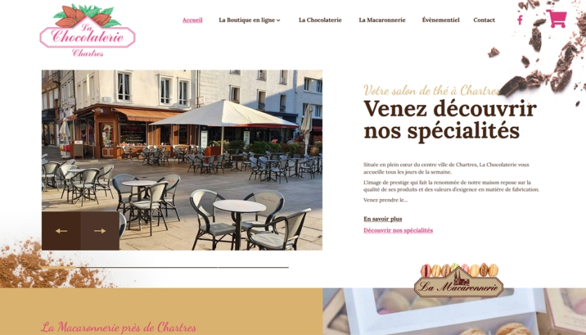 Création de la boutique en ligne pour la Chocolaterie de Chartres (28)