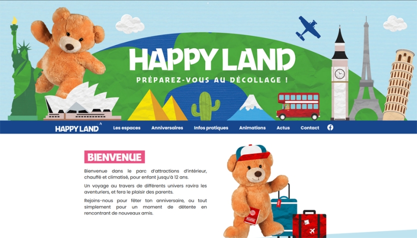 Création du nouveau site internet d'Happy Land Chartres