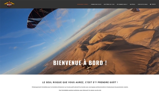 Refonte du site internet des Ailes d'Horus - Paramoteur