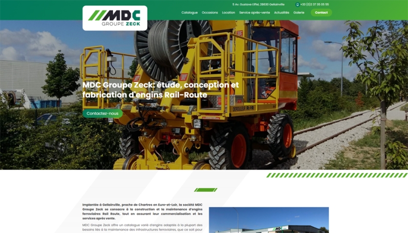 Nouveau site internet pour la société MDC Groupe ZECK