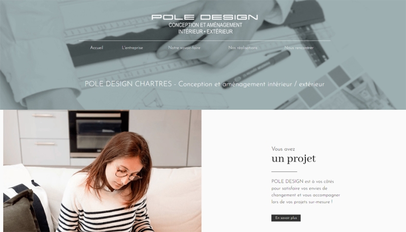 Refonte site internet POLE DESIGN Chartres