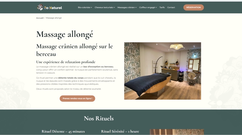 Refonte du site du salon de coiffure So Naturel à Chartres