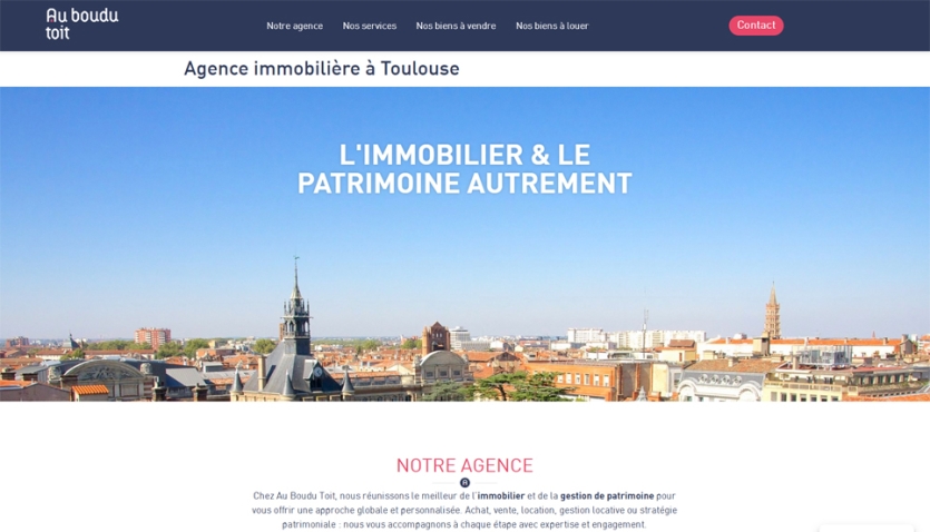 Reprise gestion du site internet Au Boudu Toit - Toulouse