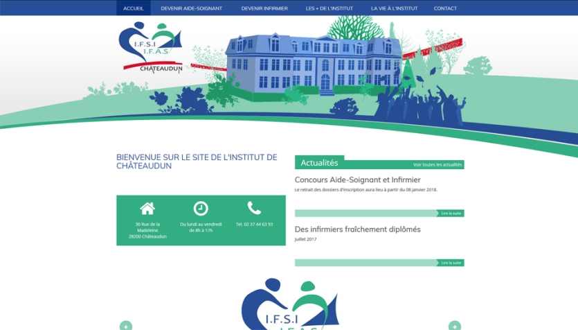 Création du nouveau site internet IFSI - IFAS de Châteaudun