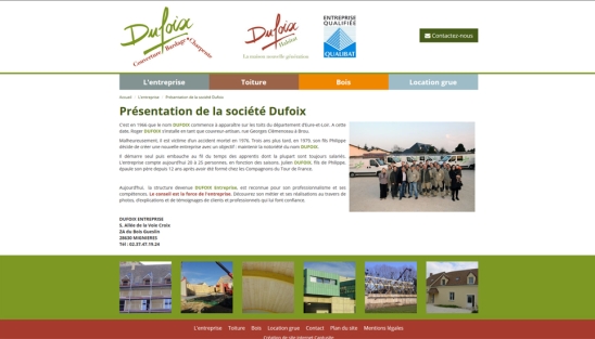 Dufoix - Un site vitrine responsive