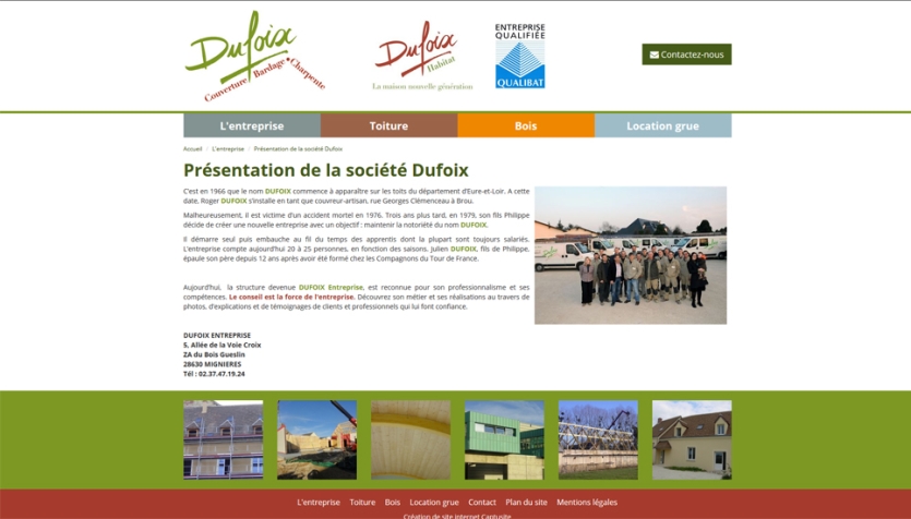 Dufoix - Un site vitrine responsive