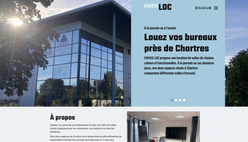 Création du site internet pour Espace-Loc à Chartres