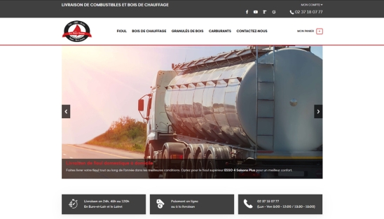 Site E-commerce de vente de combustible à Chartres