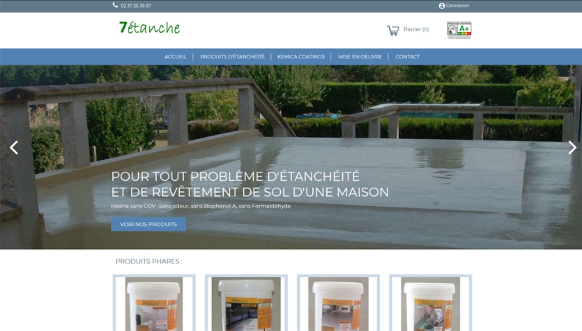 Création site E-commerce Prestashop - 7 étanche