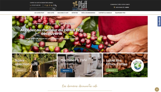 Création du nouveau site E-commerce des Cafés PFAFF