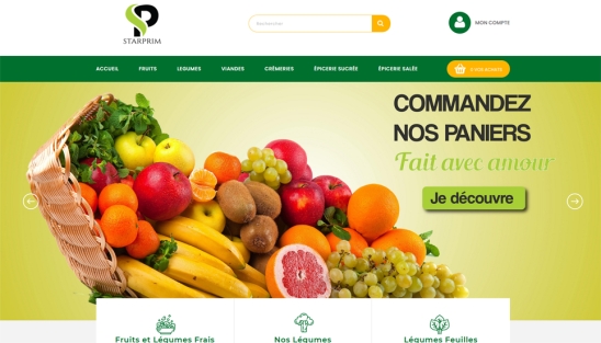 Site E-commerce Prestashop de vente de produits primeurs