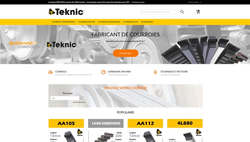 Création site E-commerce Prestashop - Teknic