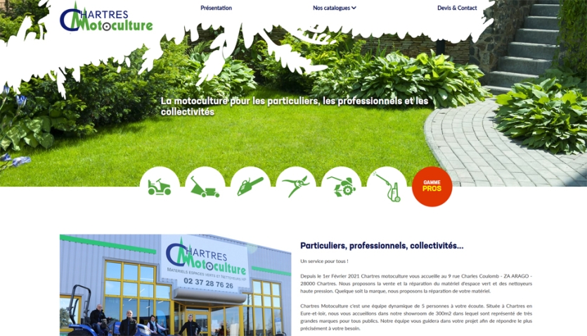 Création du site internet de la sociéte Chartres Motoculture