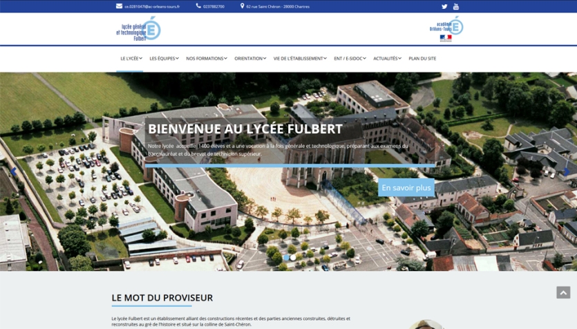Site internet du Lycée FULBERT de CHARTRES