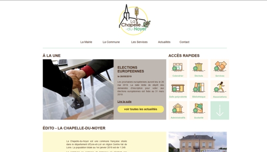 Création site internet de la Mairie de la Chapelle-du-Noyer
