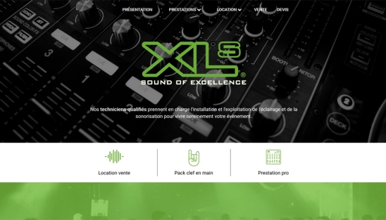 Création site vitrine pour XL Sound à Chartres